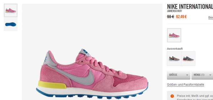 nike pink