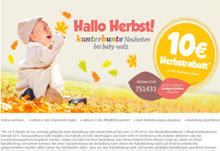 Baby Walz neue Gutschein Codes