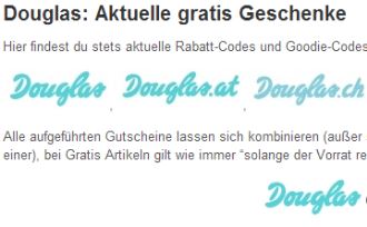 Douglas: Aktuelle gratis Geschenke!