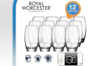 12-teiliges Royal Worcester Kwarx Design-Gläser-Set für nur 24,95€!
