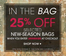 25% Off bei Javari Uk aller Winter Kollektion 2013/14 Taschen!