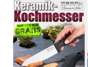 0,00 statt 39,90 EUR: Ultrascharfes Keramik-Kochmesser!