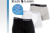 Nur für 29,95€ Ralph Lauren Herren Boxer 3er Pack Weiß + Schwarz + Grau - Größe L