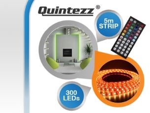 Quintezz 5 m RGB Flexkit LED Streifen mit Fernbedienung!