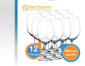 Nachtmann zwölf stilvolle Rotweingläser für nur 24,95€!