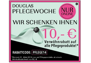 Douglas neue code für March 2014