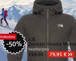 Großzügiger Sale von The North Face bei Globetrotter! Mindestens -50%!