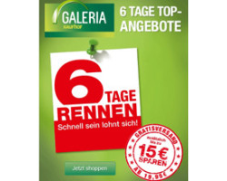 Vom 23.04 bis 04.05 bis zu €15 sparen bei Galeria Kaufhof!