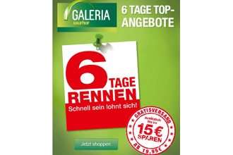 Vom 23.04 bis 04.05 bis zu €15 sparen bei Galeria Kaufhof!