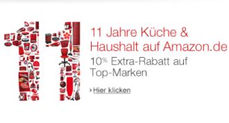 Amazon: 10% Extra-Rabatt auf ausgewählte Artikel bei Küche und Haushalt