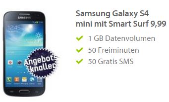 getmobile: Galaxy S4 mini kostenlos zum mobilcom Vodafone Smart M Tarif!