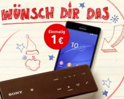 Vodafone Xmas Deals: Xperia Z3 mit Red-Tarif inkl. gratis kabellosem Sony X3 Bluetooth Speaker