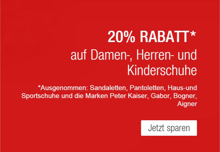 Galeria Kaufhof: 20% auf Damenschuhe ab 19.05.2015!