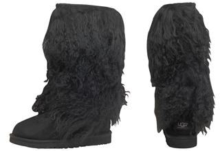 UGG Tall Sheepskin Cuff Boot长绒蒙古毛羊皮女高筒雪地靴37折！只要194.95欧