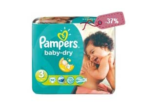 德国帮宝适pampers baby dry全场折扣37%