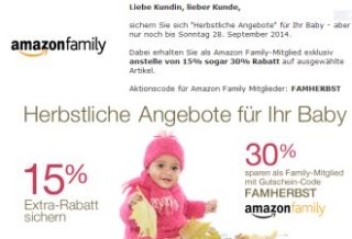 还有三天，amazon官网大量baby用品85折，familiy成员7折！！