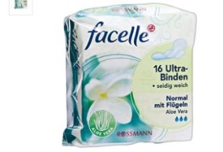 Rossmann不含荧光粉facelle卫生巾仅需0,79欧
