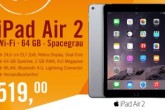 最新款苹果ipad air 2平板 64GB wifi版直减70欧,只有一天啦