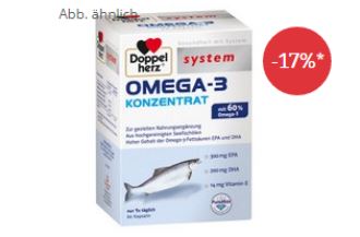 Doppelherz双心牌Omega-3浓缩鱼油胶囊特价13,99欧