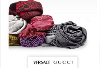 古驰Gucci、范思哲VERSACE、芬迪FENDI等经典围巾四折起