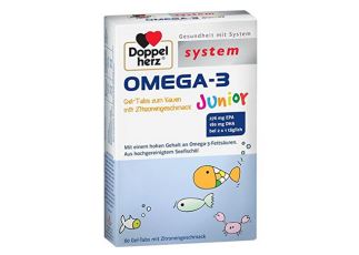 doppelherz双心牌儿童深海鱼油Omega-3咀嚼片60粒装18,59欧特惠