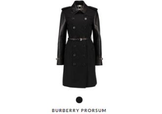 BURBERRY最高端 PRORSUM 真皮元素风衣trenchcoat半价啦