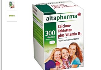 补钙的同时更要补充vd,altapharma高钙片都做到了仅售4.99欧