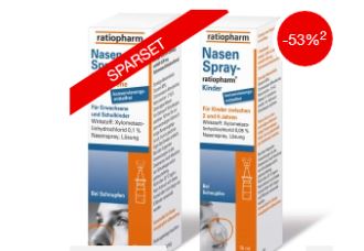 德国Nasenspray-ratiopharm鼻窦炎鼻塞喷鼻剂家庭装特惠