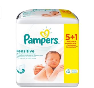 pampers白色帮宝适湿纸巾只要买5赠1只要6.45欧