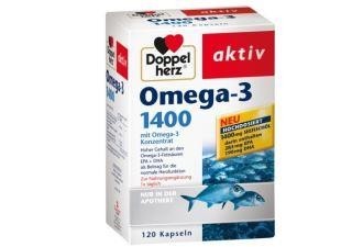 德国双心牌深海鱼油Omega-3最高含量1400毫克120粒装特惠