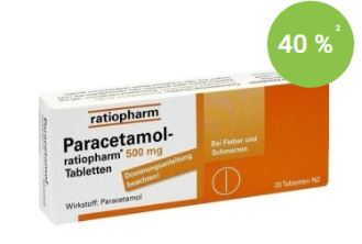 paracetamol-ratiopharm 500mg 扑热息痛止痛片只要1.49欧