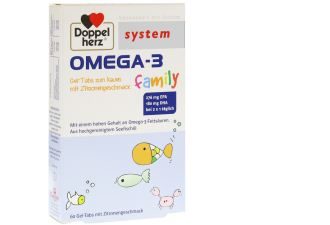 doppelherz双心牌深海鱼油Omega-3家庭版咀嚼片60粒装仅需14,99欧