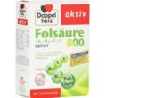 Doppelherz双心全新升级叶酸天然维生素B族补充片Folsäure 800+B-Vitamine Tabletten低至4.95欧