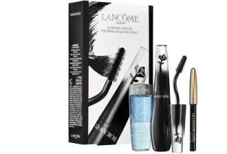 lancome兰蔻卷翘防晕染天鹅颈睫毛膏套装九折，附赠美妆蛋五件套和明星产品四件套