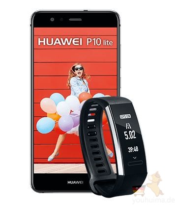 o2网手机无限量电话合同送10G流量+Huawei P10 Lite + 运动手环Fitnessarmband